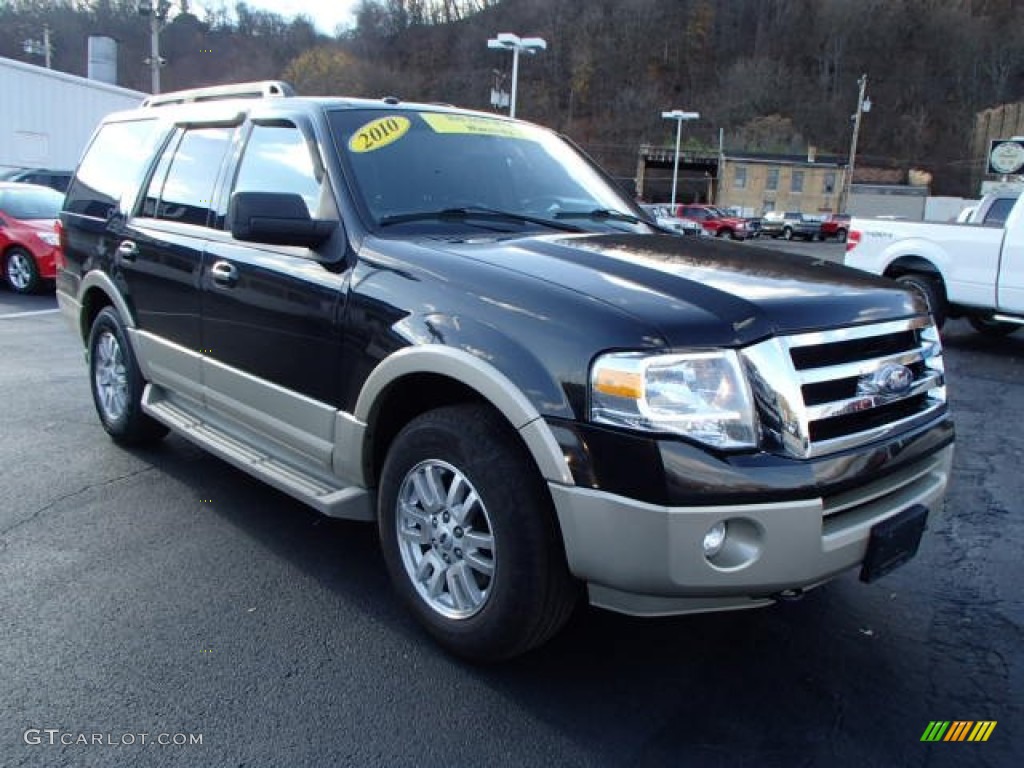 2010 Expedition Eddie Bauer 4x4 - Tuxedo Black / Charcoal Black/Camel photo #2