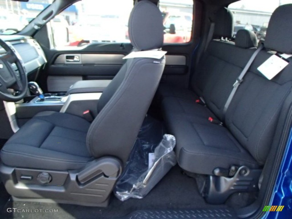 Black Interior 2014 Ford F150 FX4 SuperCab 4x4 Photo #88046156