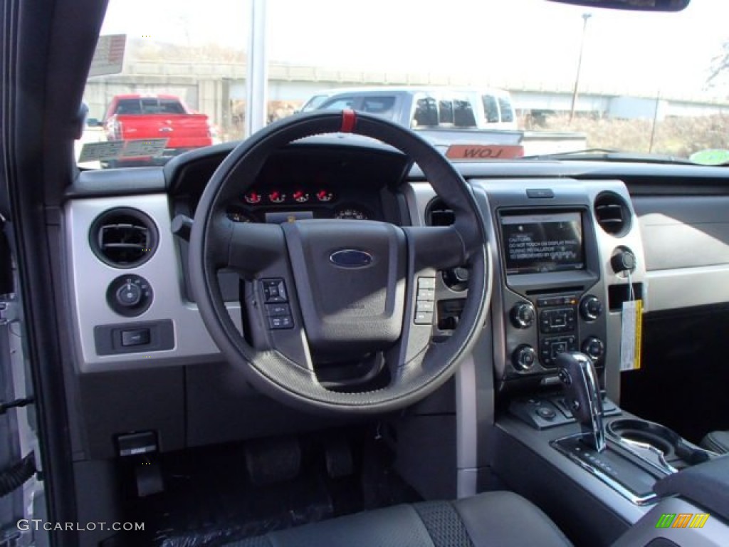 2014 Ford F150 SVT Raptor SuperCrew 4x4 Raptor Black Dashboard Photo #88046621