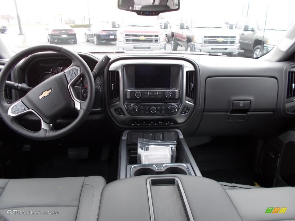 2014 Chevrolet Silverado 1500 LTZ Double Cab 4x4 Jet Black/Dark Ash Dashboard Photo #88046942