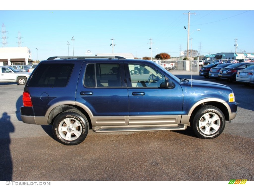 2003 Explorer Eddie Bauer 4x4 - True Blue Metallic / Medium Parchment Beige photo #6
