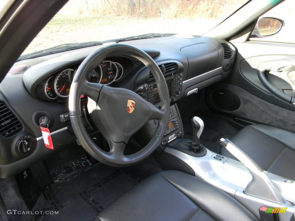 Natural Leather Grey Interior 2004 Porsche 911 Carrera 40th Anniversary Edition Coupe Photo #88048976