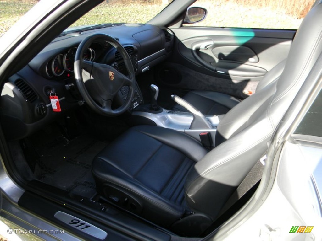 Natural Leather Grey Interior 2004 Porsche 911 Carrera 40th Anniversary Edition Coupe Photo #88048997