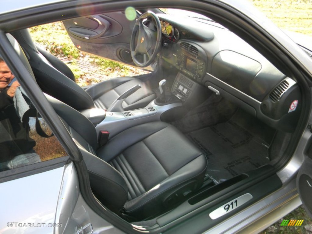 Natural Leather Grey Interior 2004 Porsche 911 Carrera 40th Anniversary Edition Coupe Photo #88049023