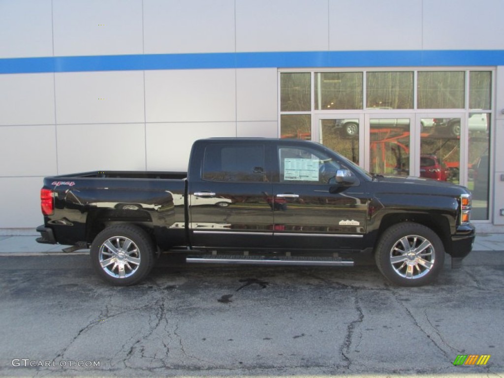 Black 2014 Chevrolet Silverado 1500 High Country Crew Cab 4x4 Exterior Photo #88051265