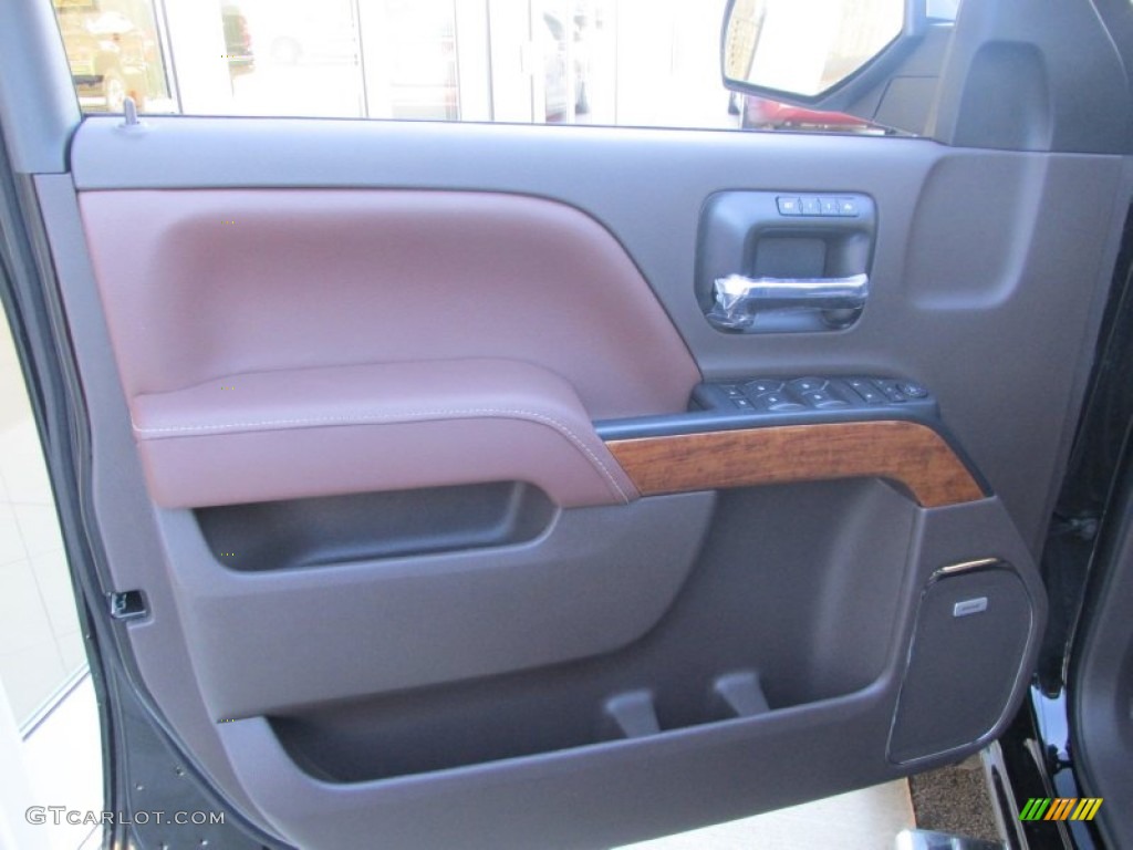 2014 Chevrolet Silverado 1500 High Country Crew Cab 4x4 High Country Saddle Door Panel Photo #88051417