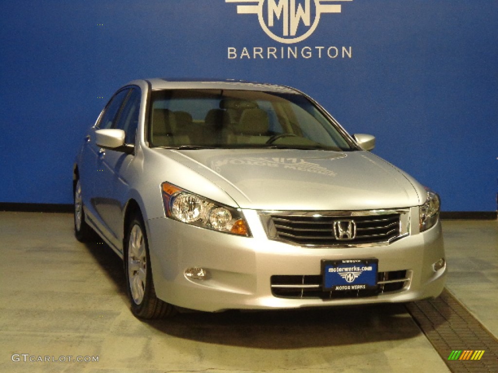 2010 Accord EX-L V6 Sedan - Alabaster Silver Metallic / Gray photo #1