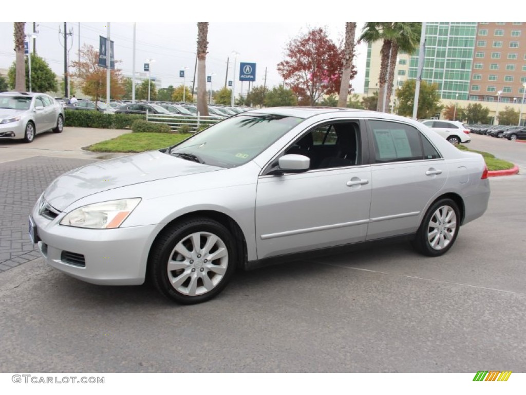 2006 Accord LX V6 Sedan - Alabaster Silver Metallic / Gray photo #2