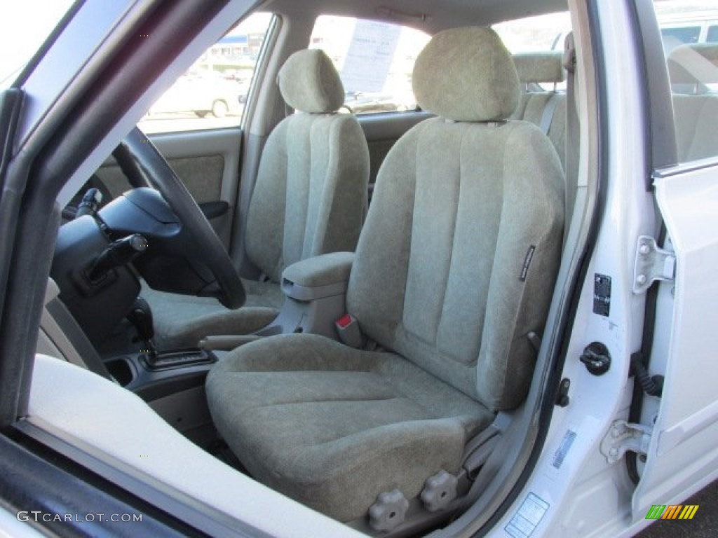 2002 Elantra GLS Sedan - Nordic White / Beige photo #12