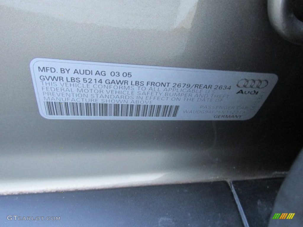2005 A6 3.2 quattro Sedan - Dakar Beige Metallic / Beige photo #24