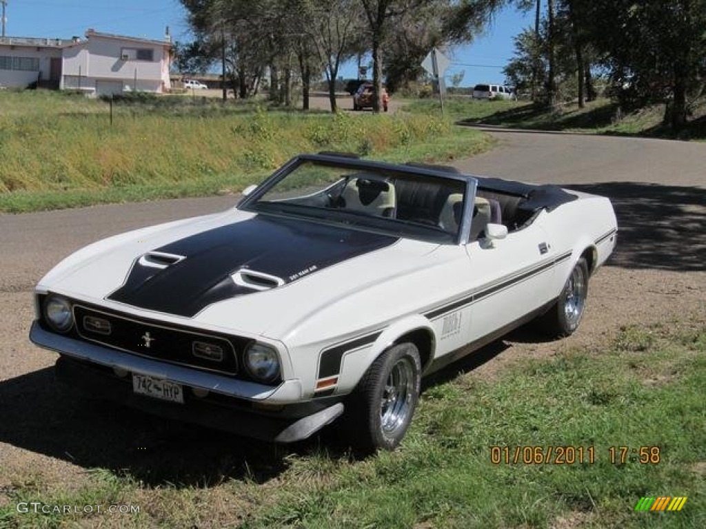 1972 Mustang Mach 1 Convertible - White / Black photo #8