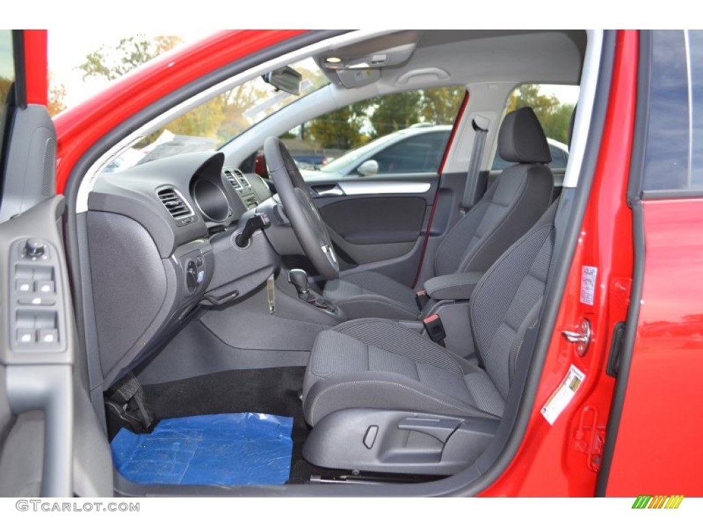 Titan Black Interior 2014 Volkswagen Golf TDI 4 Door Photo #88060659