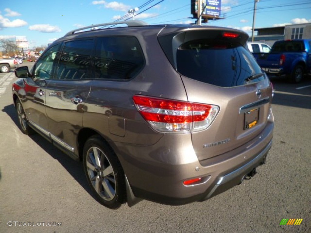 Mocha Stone 2014 Nissan Pathfinder Hybrid Platinum AWD Exterior Photo #88062084