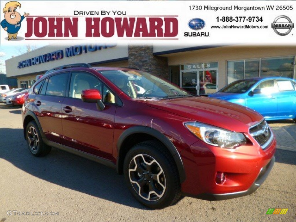 2014 XV Crosstrek 2.0i Premium - Venetian Red Pearl / Ivory photo #1