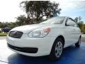 Nordic White 2009 Hyundai Accent GLS 4 Door