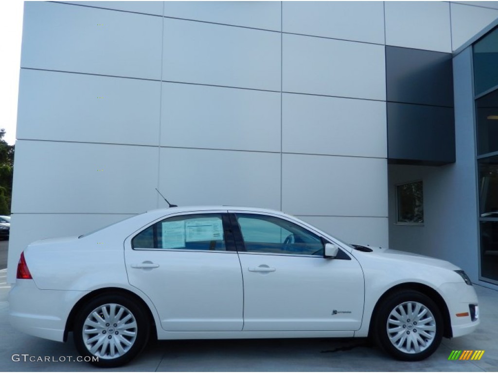 2010 Fusion Hybrid - White Platinum Tri-coat Metallic / Medium Light Stone photo #5