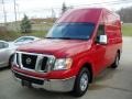 2012 Red Alert Nissan NV 2500 HD S High Roof  photo #1