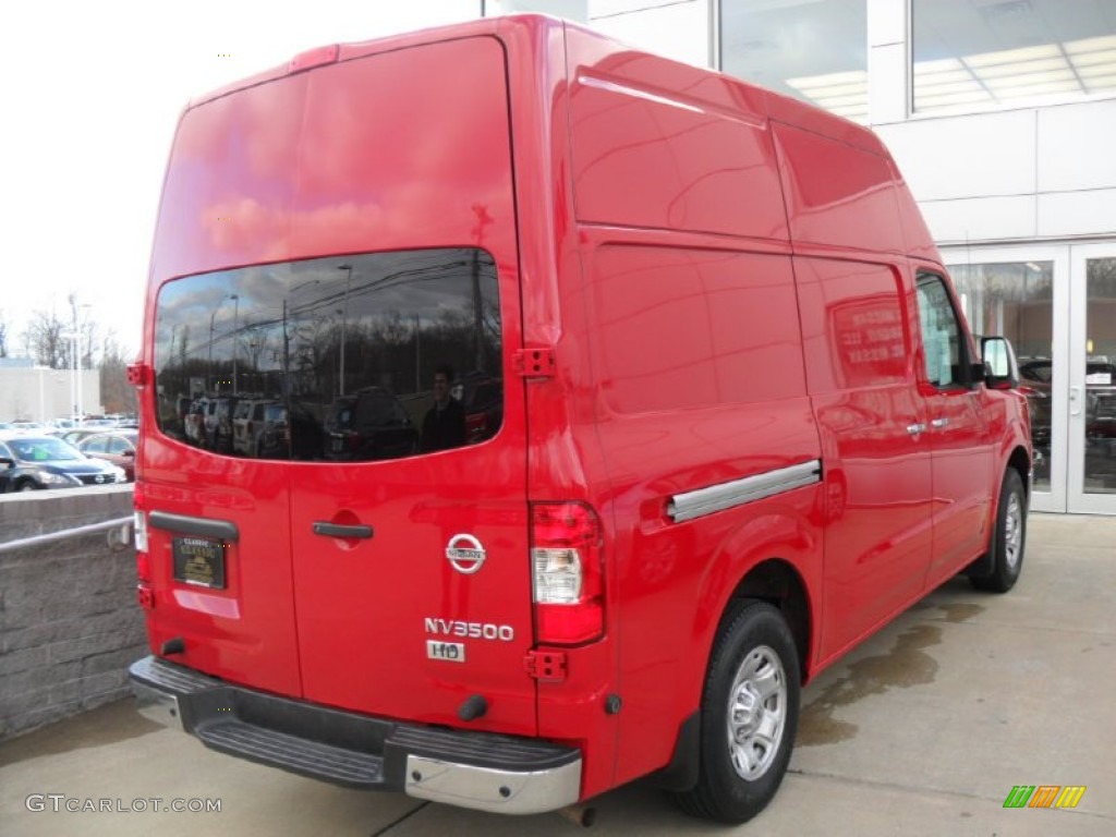 2012 NV 2500 HD S High Roof - Red Alert / Charcoal photo #2