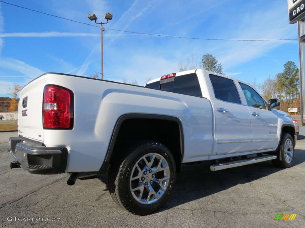 2014 Sierra 1500 SLT Crew Cab 4x4 - White Diamond Tricoat / Jet Black photo #6