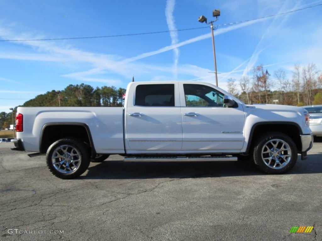 2014 Sierra 1500 SLT Crew Cab 4x4 - White Diamond Tricoat / Jet Black photo #7