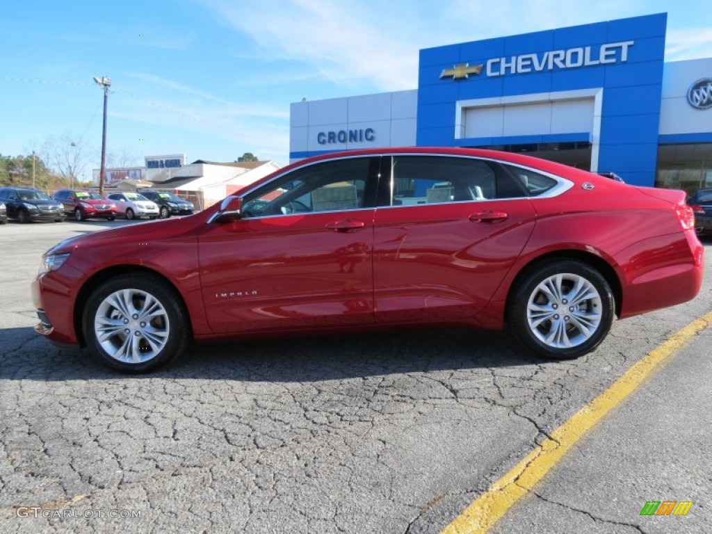 2014 Impala LT - Crystal Red Tintcoat / Jet Black/Brownstone photo #4