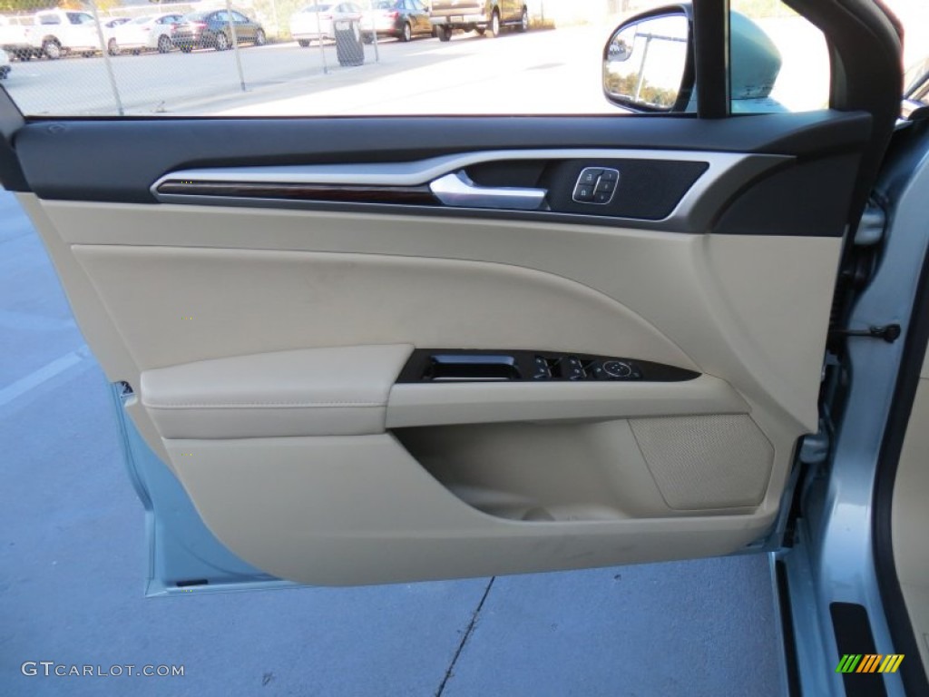 2014 Ford Fusion Hybrid SE Dune Door Panel Photo #88070865