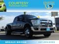 2012 Black Ford F350 Super Duty Lariat Crew Cab 4x4 Dually  photo #1