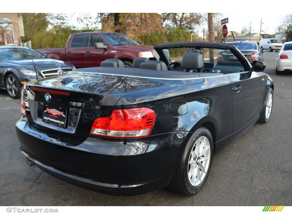 2011 1 Series 128i Convertible - Black Sapphire Metallic / Black photo #5