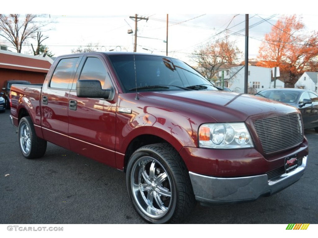 2004 F150 XLT SuperCrew - Dark Toreador Red Metallic / Medium/Dark Flint photo #3