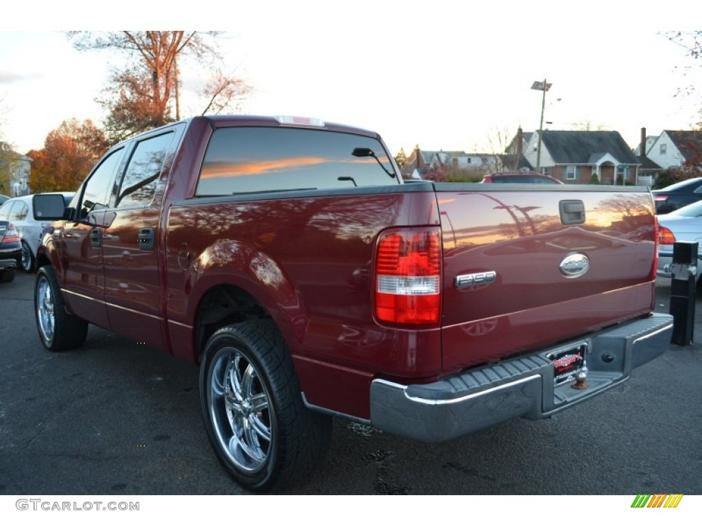 2004 F150 XLT SuperCrew - Dark Toreador Red Metallic / Medium/Dark Flint photo #7