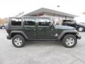 2010 Natural Green Pearl Jeep Wrangler Unlimited Rubicon 4x4  photo #8