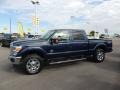 2012 Dark Blue Pearl Metallic Ford F250 Super Duty Lariat Crew Cab 4x4  photo #4