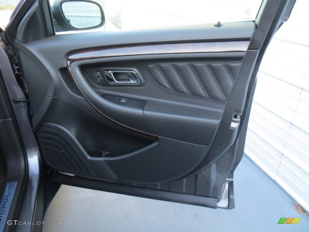 2014 Ford Taurus Limited Charcoal Black Door Panel Photo #88075374
