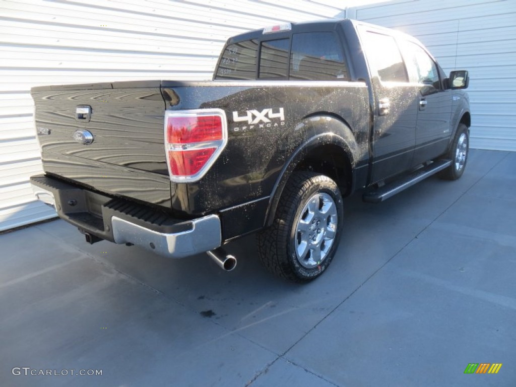 2014 F150 Lariat SuperCrew 4x4 - Tuxedo Black / Black photo #4