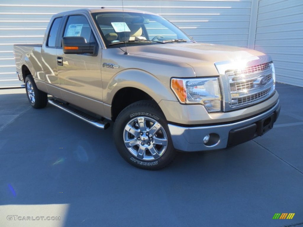 2013 F150 XLT SuperCab - Pale Adobe Metallic / Adobe photo #2