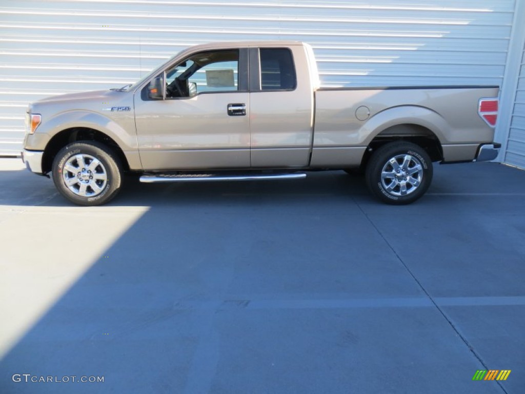 2013 F150 XLT SuperCab - Pale Adobe Metallic / Adobe photo #6