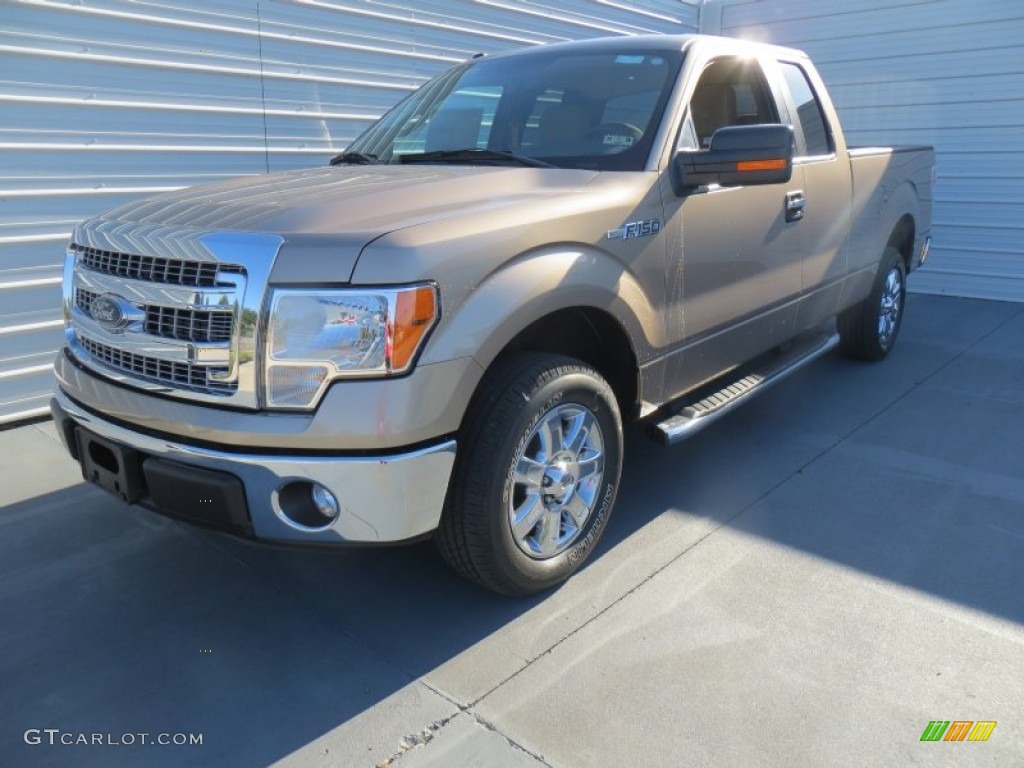 2013 F150 XLT SuperCab - Pale Adobe Metallic / Adobe photo #7