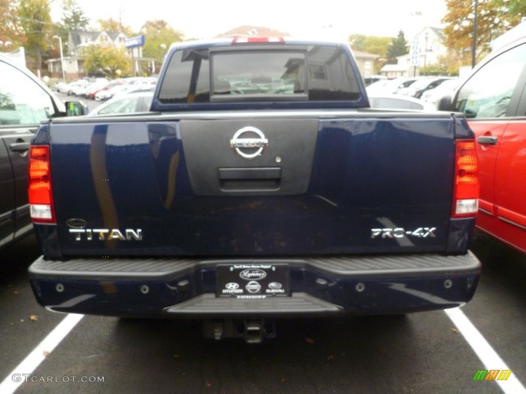 2010 Titan PRO-4X Crew Cab 4x4 - Navy Blue Metallic / Charcoal photo #5