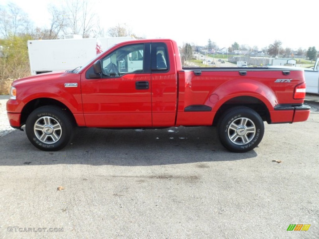 2006 F150 STX Regular Cab - Bright Red / Medium Flint photo #1