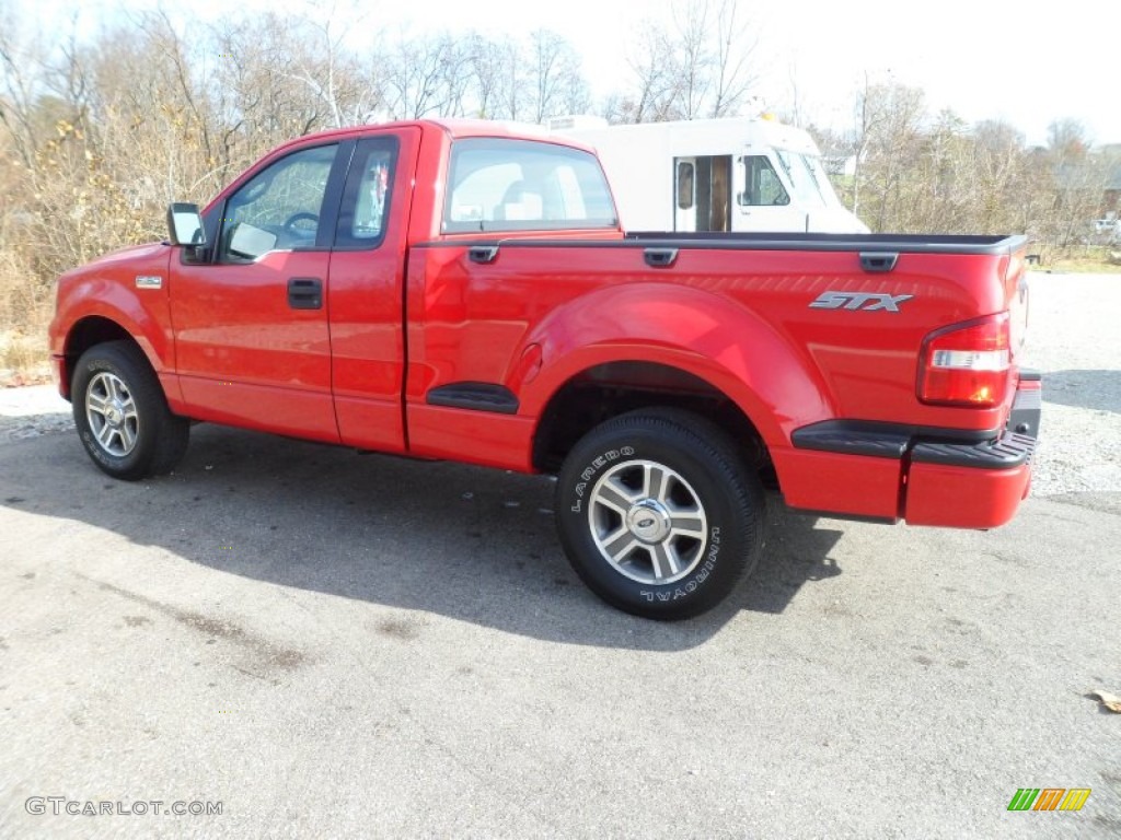2006 F150 STX Regular Cab - Bright Red / Medium Flint photo #5