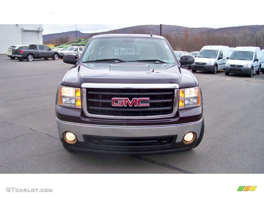 2008 Sierra 1500 SLE Extended Cab 4x4 - Dark Crimson Metallic / Light Cashmere photo #2