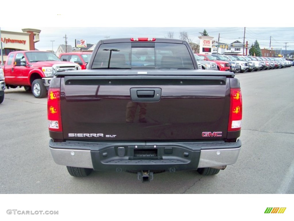 2008 Sierra 1500 SLE Extended Cab 4x4 - Dark Crimson Metallic / Light Cashmere photo #6