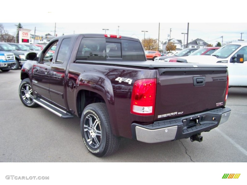 2008 Sierra 1500 SLE Extended Cab 4x4 - Dark Crimson Metallic / Light Cashmere photo #7