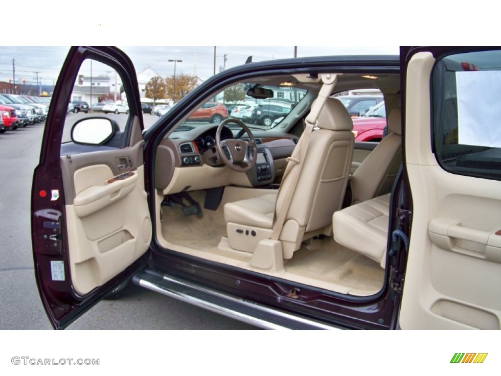 2008 Sierra 1500 SLE Extended Cab 4x4 - Dark Crimson Metallic / Light Cashmere photo #11
