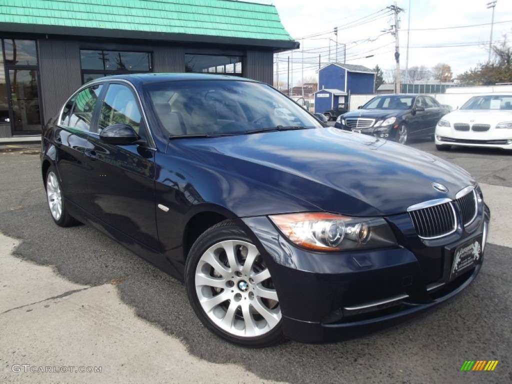 2008 3 Series 335xi Sedan - Montego Blue Metallic / Beige photo #2