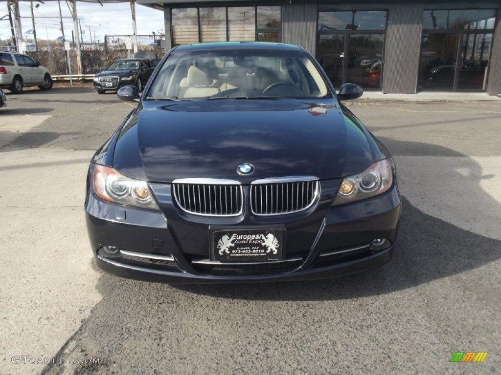 2008 3 Series 335xi Sedan - Montego Blue Metallic / Beige photo #7