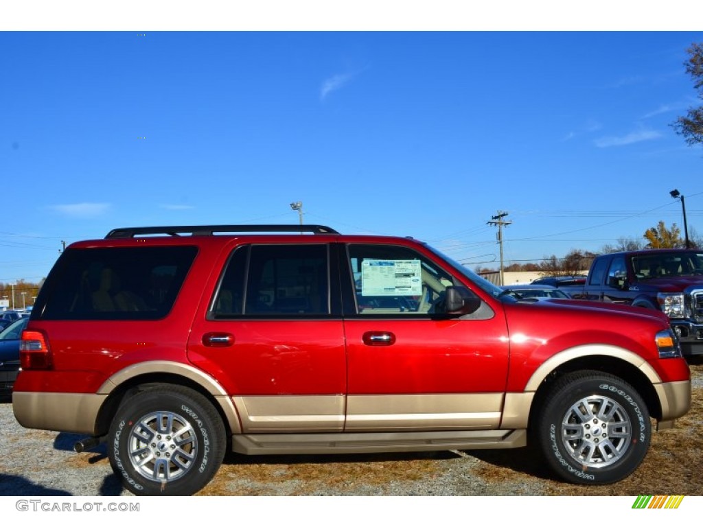 2014 Expedition XLT - Ruby Red / Camel photo #2