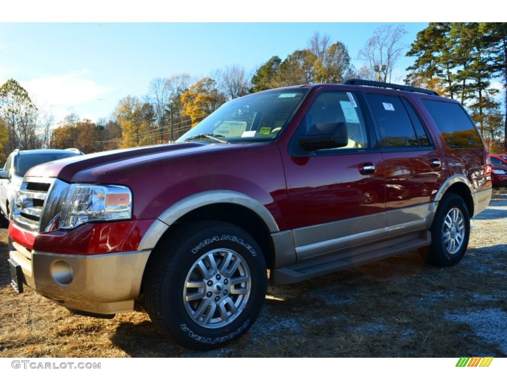 2014 Expedition XLT - Ruby Red / Camel photo #3