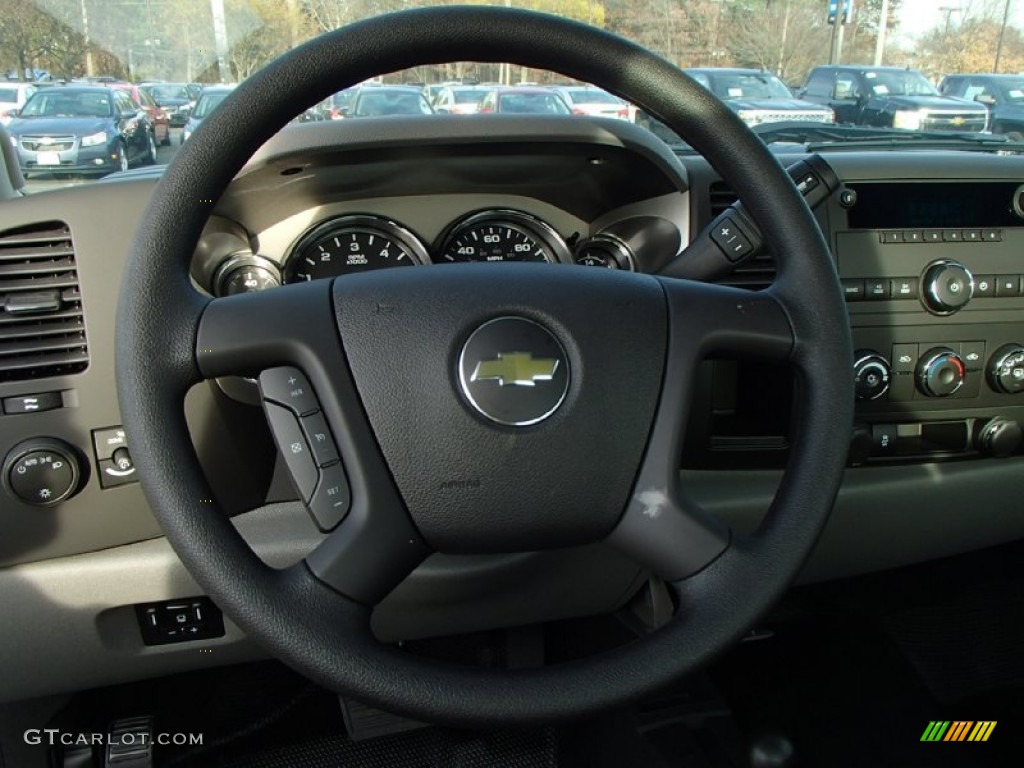 2014 Chevrolet Silverado 3500HD WT Regular Cab 4x4 Dark Titanium Steering Wheel Photo #88081826