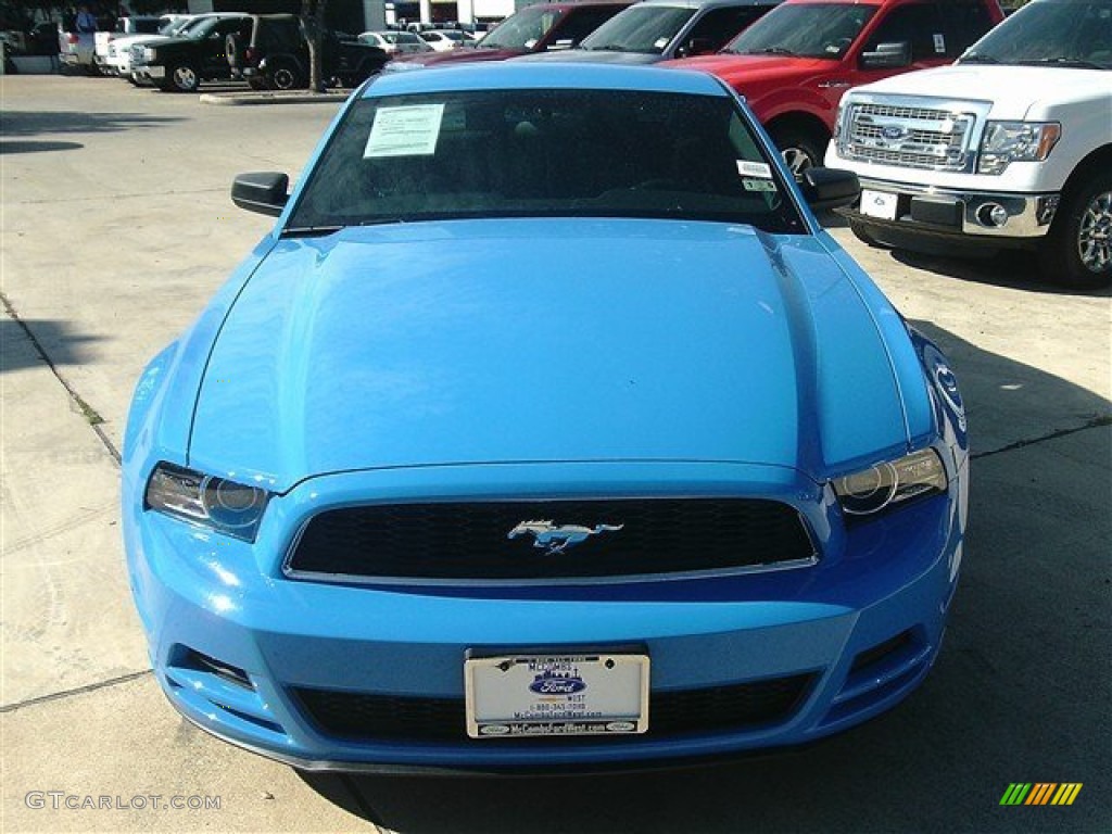 2013 Mustang V6 Coupe - Grabber Blue / Charcoal Black photo #1